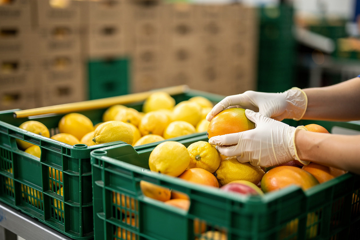 Delta Crown for Trade, Import and Export professional fresh produce sorting and quality assurance operations in Alexandria
