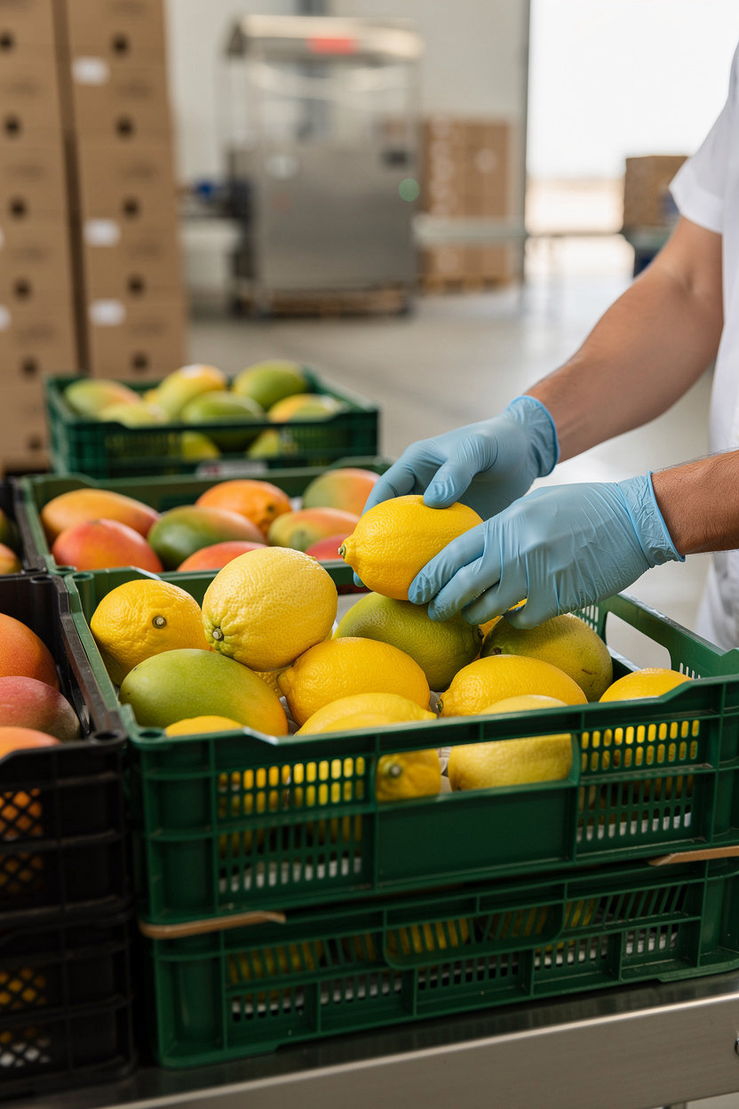 Delta Crown for Trade, Import and Export professional sorting and packing facilities for Egyptian fruit exports from Alexandria